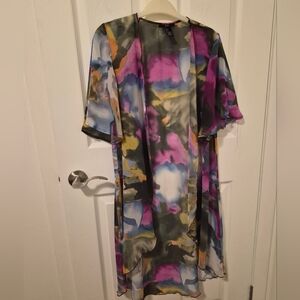 Forever 21 Multicolor Abstract Kimono